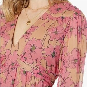 Joie Floral Dress‎ Womens Size Small Silk Midi Summer Wedding Guest